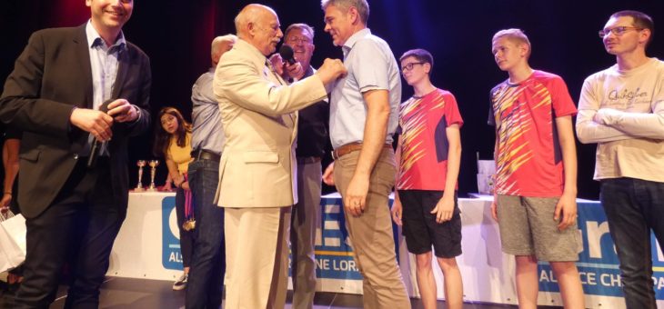 médaille de la Jeunesse, des sports et de l’Engagement associatif lors de trophées des sports de la ville de Maizières-Lès-Metz pour Christophe Porte, membre du Comité d’administration du CDSA57