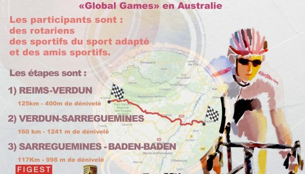 De Reims à Baden-Baden à vélo pour permettre à des sportifs de participer au « Global Games » avec le Rotary International